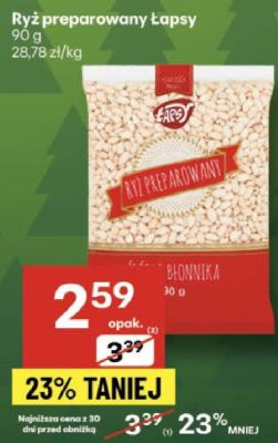 Ryż Ryż preparowany Łapsy promocja w Delikatesy Centrum