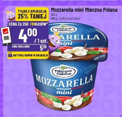 Mozzarella mini Mleczna Polana 125g promocja w POLOmarket