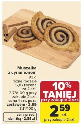 Muszelka z cynamonem promocja w Carrefour