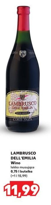 Wino LAMBRUSCO DELL'EMILIA AMABILE BIANCO promocja w Kaufland