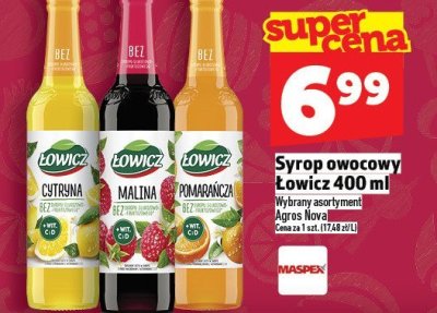 Syrop owocowy Łowicz 400 ml promocja w TOPAZ