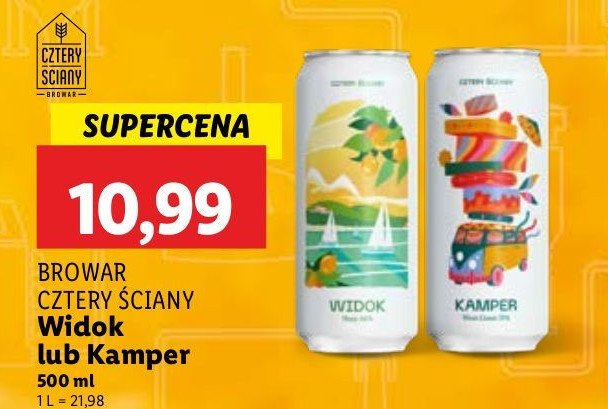 Piwo Browar cztery ściany widok promocja w Lidl