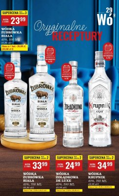 Wódka Żubrówka Biała 40%, 500 ml promocja w Biedronka