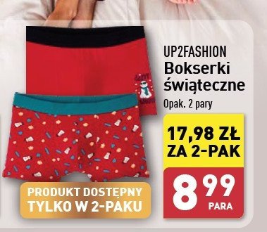 Bokserki męskie m-xl Up2fashion promocja w Aldi