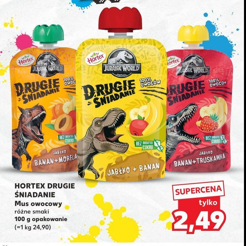 Mus jabłko banan Hortex drugie śniadanie promocja