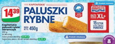 Paluszki rybne Kapitańskie Abramczyk promocja w Dino