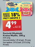 Parówki z szynki i cielęciny bezglutenowe bez laktozy Kraina wędlin głodniaki promocja