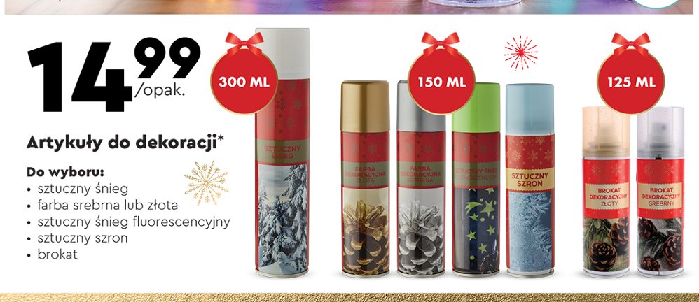 Sztuczny śnieg promocja w Biedronka