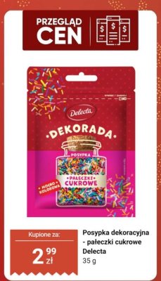 Posypka dekoracyjna pałeczki cukrowe  promocja w Dino