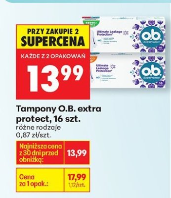 Tampony O.B. extra protect, 16 szt. promocja w Biedronka