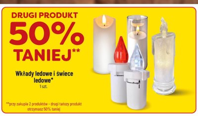 Wkłady do zniczy i świece ledowe DRUGI -50% promocja w POLOmarket