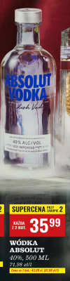 Wódka Absolut  promocja w Biedronka