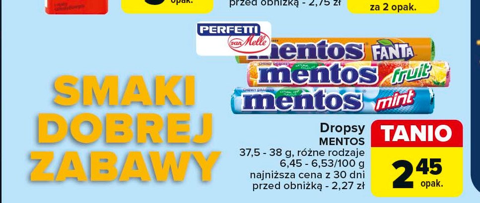 Dropsy fanta Mentos classic promocja