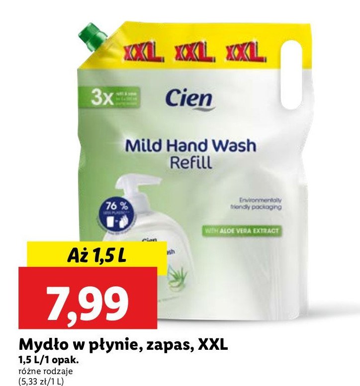 Mydło w płynie mild zielone Cien promocja