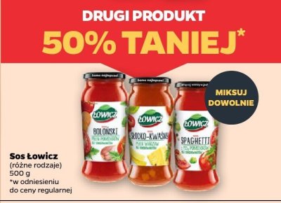 Sos różne rodzaje drugi produkt -50% promocja w Netto