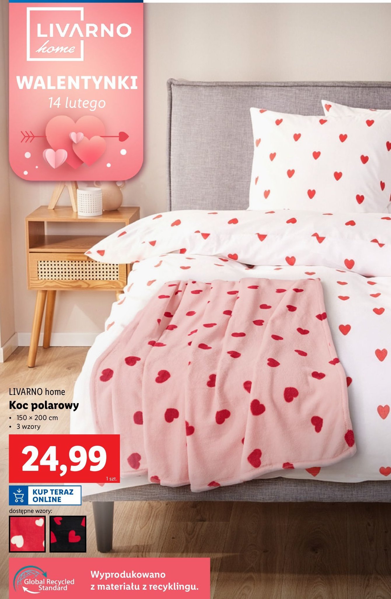 Koc polarowy 150 x 200 cm LIVARNO HOME promocja w Lidl