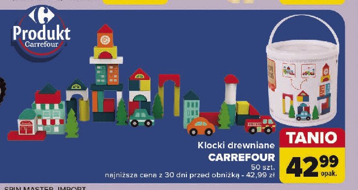 Klocki drewniane Carrefour promocja