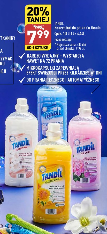 Koncentrat do płukania tkanin sunshine Tandil promocja