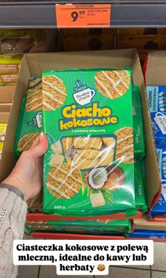 Ciastka kokosowe z polewą mleczną promocja w Biedronka