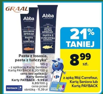 Pasta z łososia Abba Kungshamu promocja w Carrefour Market