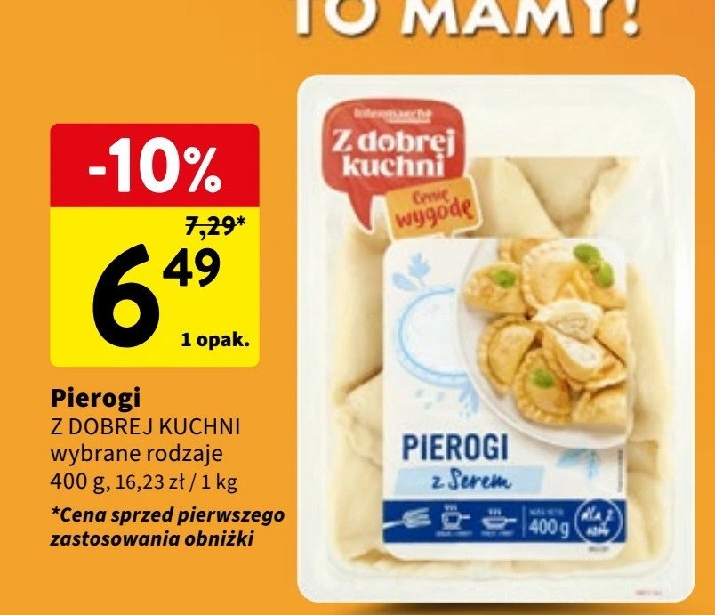 Pierogi z serem Z dobrej kuchni promocja w Intermarche