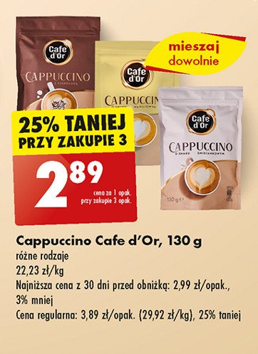 Cappuccino czekoladowe Cafe d'or cappuccino promocja