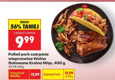 Pulled pork szarpana wieprzowina Wolno Gotowane 400 g promocja w Biedronka