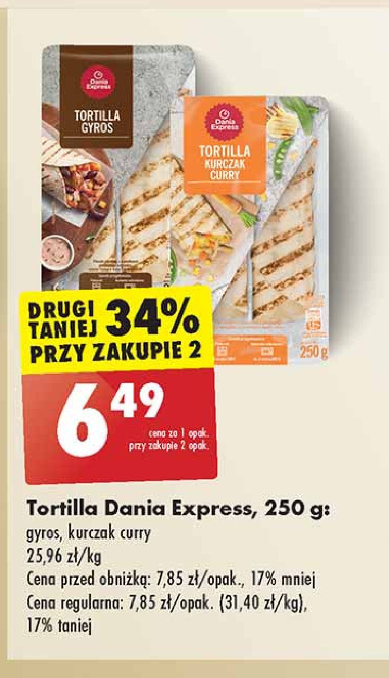 Tortilla gyros Danie express promocja