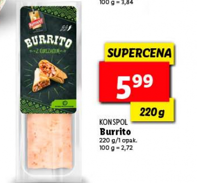 Burrito z kurczakiem Konspol promocja