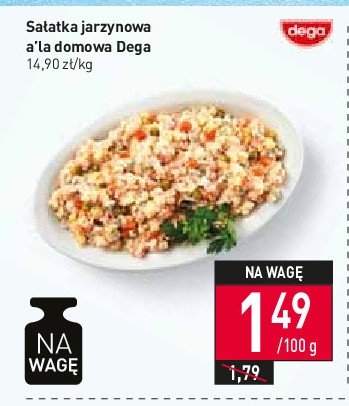 Sałatka domowa Dega promocja w Delikatesy Centrum