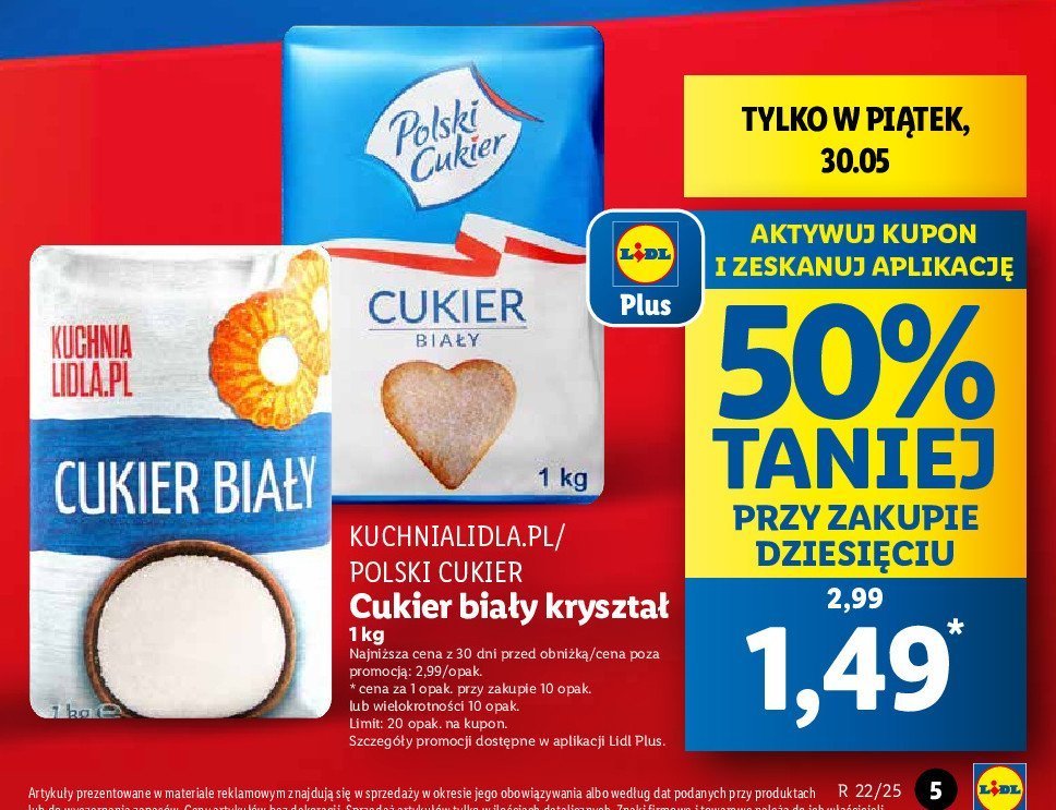 Cukier Polski cukier promocja w Lidl