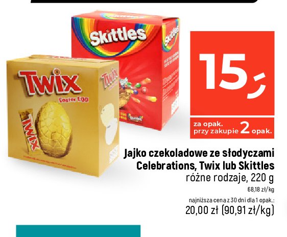 Jajko z mlecznej czekolady Skittles promocja