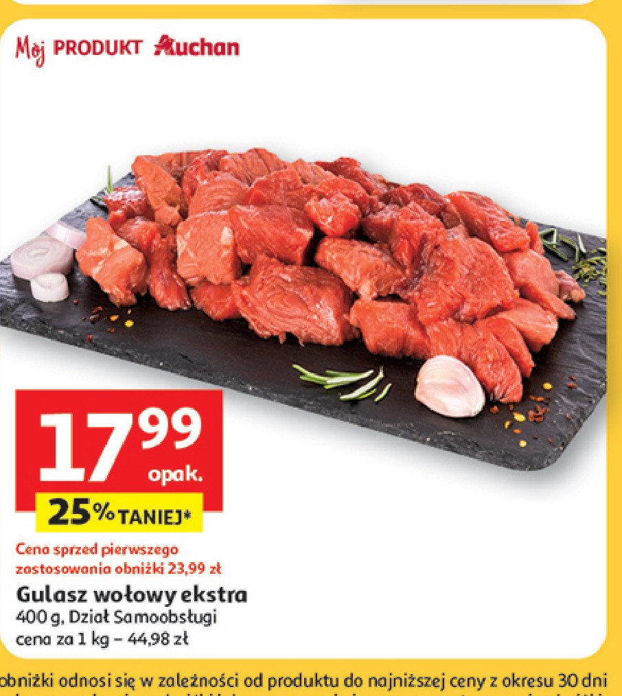 Gulasz wołowy Auchan promocja w Auchan