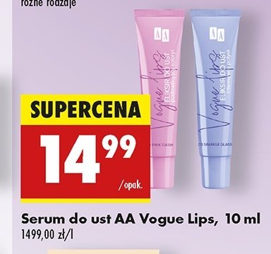 Serum do ust sparkling Aa vogue lips promocja w Biedronka