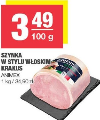 Szynka w stylu włoskim Krakus Animex promocja w SPAR