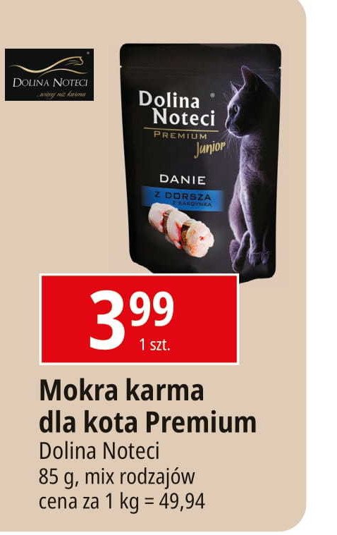 Karma dla kota z dorsza DOLINA NOTECI PREMIUM promocja w Leclerc