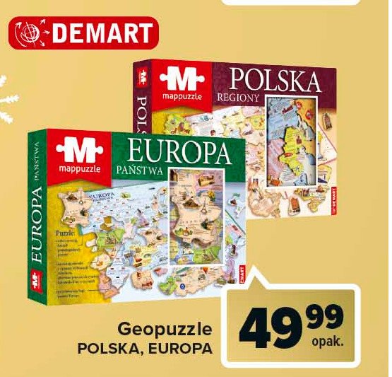Puzzle edukacyjne z mapą polski Demart promocja