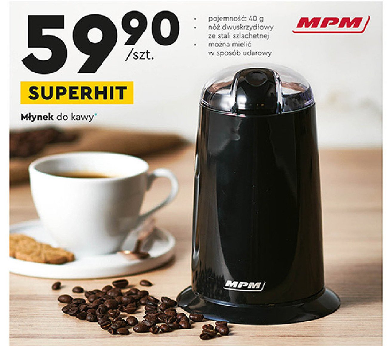 Młynek do kawy mmk 07 czarny Mpm product promocja