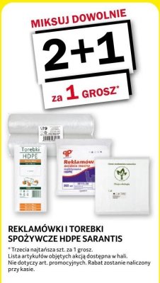 Reklamówki i torebki spożywcze HDPE Sarantis promocja w Selgros