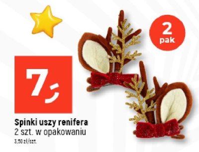 Spinki uszy renifera 2 szt. w opakowaniu promocja w Dealz
