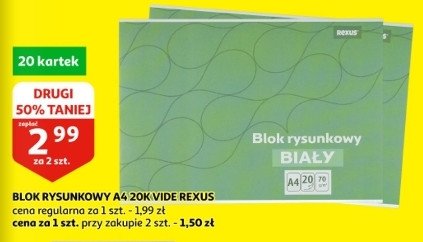 Blok rysuknowy a4 20 kartek Rexus promocja