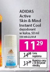 Dezodorant instant cool Adidas active skin & mind promocja