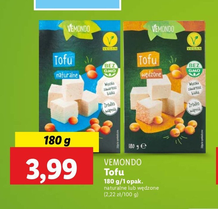 Tofu o smaku naturalnym Vemondo promocja w Lidl