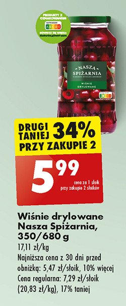 Wiśnie drylowane Nasza spiżarnia promocja