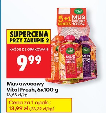 Mus owocowy 6-pak promocja w Biedronka