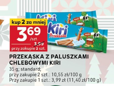 Przekąska z paluszkami chlebowymi Kiri promocja w Stokrotka