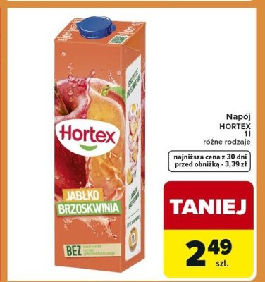 Napój HORTEX różne rodzaje promocja w Carrefour Express