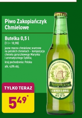 Piwo Pilsweizer zakopia艅czyk chmielowe promocja