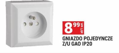 Gniazdo pojedyncze z/u GAO IP20 promocja w Merkury Market