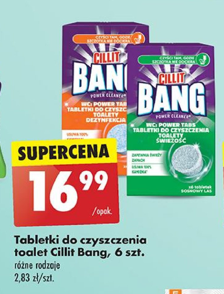 Tabletki do czyszczenia wc sosnowy las Cillit bang promocja